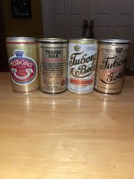 4 Different Tuborg Beer Cans