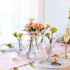 Sziqiqi Small Glass Bud Vase For Flower