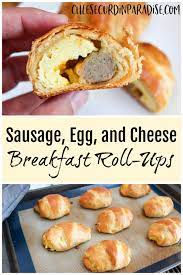 Sausage Egg And Cheese Breakfast Roll Ups Recipe Breakfast Rolls Breakfast Recipes Easy Easy Cooking Recipes