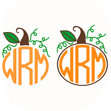 Download Pumpkin Monogram Frame Svg Cuttable