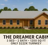 The Dreamer Cabin (3 bed 2 bath) Over 1200 Sq Feet