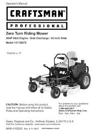 Check spelling or type a new query. Craftsman 127 28875 Operator S Manual Pdf Download Manualslib