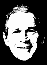 George Bush ' Poster, picture, metal print, paint by Filip Hellman