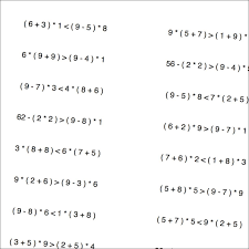 Math Worksheets Greater Than And Less With Simple Operations Math Worksheets Math Facts Addition Worksheets