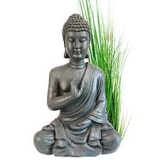 Intrendu Bouddha Statuette Chinois 54cm Decoration Zen Pour Interieur Exterieur Jardin Zen Feng Shui Statue Statue Bouddha Decoration Zen Jardin Zen