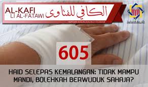 Haid atau nifas, istihadah sendiri merupakan hal yang alami bagi setiap perempuan. Pejabat Mufti Wilayah Persekutuan Al Kafi 605 Haid Selepas Kemalangan Tidak Mampu Mandi Bolehkah Berwuduk Sahaja