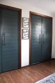 If there is one thing i have learned about diy is you don't have to settle for boring spaces. Bi Fold To Faux Shiplap French Closet Doors Bright Green Door