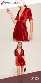 Nwt Reformation Red Harlow Dress Nwt Reformation Red Silk Harlow Wrap Short Sleeve Mini Dress Photos Of The Short Sleeve Mini Dress Dresses Reformation Dress