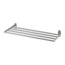 Brogrund Wall Shelf With Towel Rail Stainless Steel 26 3 8x10 5 8 Ikea Towel Rail Diy Shelves Bathroom Bathroom Shelf Decor