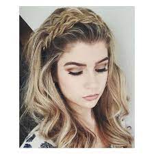 40 Cute And Comfortable Braided Headband Hairstyles Liked On Polyvore Featuring Accessories Hair Hair Styles Braided Headband Hairstyle Headband Hairstyles