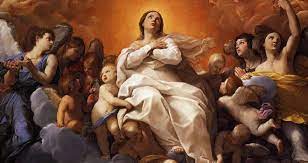 In fact, many paintings of the assumption portray mary rising in splendor on a cloud to heaven, received by the angels with trumpets and celebration, and reunited joyfully with her beloved son. The Assumption Of The Blessed Virgin Mary