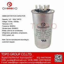 The code used is actually the same as that used with resistors as it utilises the eia scheme: Dual Run Capacitor 20 3 Mfd 450v Ac Electric Motor Hvac Capacitor 450 Vac Volts 20 3 Uf Global Sources