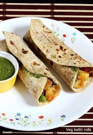 Kathi Roll Recipe How To Make Veg Kati Roll Recipe Recipes Kathi Roll Recipe Food