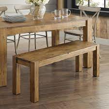 The sturdy, solid wood construction provides comfortable seating for two people. Better Homes Gardens Bryant Solid Wood Dining Bench Rustic Brown Walmart Com Walmart Com