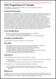 To help you get started, view livecareer's expert mechanical engineer cv example. Cnc Programmer Cv Example Myperfectcv