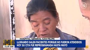 🚨🏥Llorando salen pacientes del Hospital San Felipe, TGU, porque no fueron  atendidos hoy y su cita fue reprogramada hasta mayo.