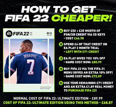Secure your copy of fifa 22 ultimate edition by august 11 and receive a fut heroes player item plus a ones to watch player item in fifa ultimate team. Cheapest Way To Get Fifa 22 You Can Also Do This Without Buying Anything From Cdkeys Fifa