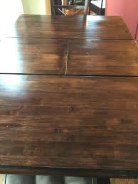 Tabletop Almost Done 3 Coats Of Polyurethane With A Light Sanding In Between Wood Pallets Recycled Pallet Hardwood Floors