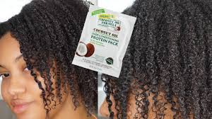 Watch Me Trying Out Palmer S Coconut Oil Deep Conditioning Protein Pack 4a Natural Hair Youtube