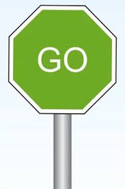 Go-Schild Stock-Vektorgrafik | Adobe Stock