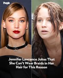 🔗: bit.ly/3WC86So Jennifer Lawrence joked to Harper's Bazaar that she  can't wear braids without someone asking about Katniss Everdeen, her  star-making role in the Hunger Games movie franchise. l 📷: FilmMagic;  Murray