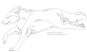 Wolf and bird running coloring page. Free To Color Wolf Lineart By Pyonchitchi On Deviantart