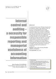 I articolul 158 din legea nr. Pdf Internal Control And Auditing A Necessity For Responsible Reporting And Managerial Usefulness Of Accounting Information