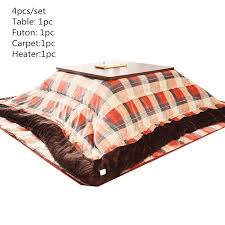 4pcs Set Modern Japanese Style Furniture Kotatsu Set Table Futon Carpet Heater Living In 2020 Modern Japanese Style Living Room Sets Furniture Cheap Living Room Sets