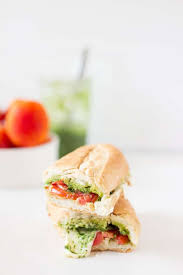Make the roasted red peppers and pesto in advance and these. Caprese Sandwich With Parsley Pesto Jessica In The Kitchen
