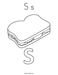 This is a very simple and free sandwich coloring page for kids and beginners, created by the team of coloringpagez.com. S S Coloring Page Coloring Pages Coloring Pages For Kids Color