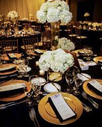 Black And Gold Wedding Reception Decorations Black Gold Reception Google Search Gold Wedding Decorations Wedding Centerpieces Enchanted Wedding