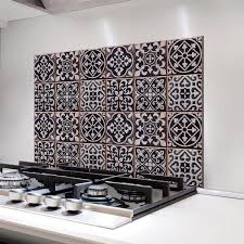 Black And White Spanish Tile Backsplash Wall Pops Black Tiles Azulejos Kitchen Panel Wall Decal Cr 67253 Wall Paneling Kitchen Wall Tiles Talavera Tile Kitchen