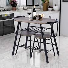 Bistro Table And Chair Set Greenforest 3 Piece Dining Table And Chairs Set Modern Breakfast Table Sets Rustic Bistro Dini Rustic Kitchen Tables Bistro Table Set Rustic Kitchen Table Sets