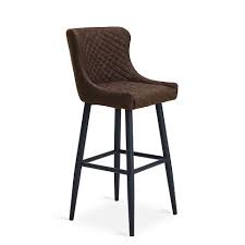 Montreal Pu Leather Bar Chair Brown Dunelm Brown Leather Bar Stools Leather Bar Bar Chairs