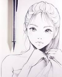 Dessin Manga Fille Cheveux Attaches Mignone Yeux Kawaii By Ladowska Bocetos Mejor Dibujo Como Dibujar Cosas