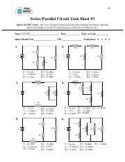 In a parallel circuit, there is more than one loop or. Parallel Circuit Worksheet 1 Pdf 124 Parallel Circuit Worksheet 1 Meets Natef Task A6 A 5 Diagnose Electrical Electronic Integrity For Series Parallel Course Hero