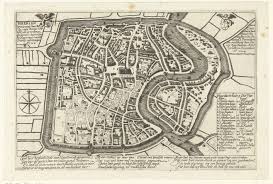 Plattegrond Van Haarlem Met De Verwoestingen Na Het Beleg En De Grote Brand Van 1576 Willem Outgertsz Akersloot Piet Haarlem Stadsplattegronden Oude Kaarten