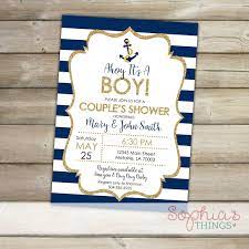 Ahoy It S A Boy Baby Shower Invitation Nautical Baby Etsy Nautical Baby Shower Invitations Baby Shower Invitations For Boys Baby Shower Invitations
