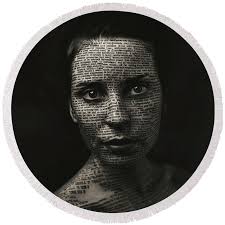 Book Print Portrait of Elisa Fleece Blanket