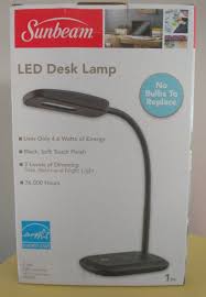 Sunbeam Led Desk Lamp Light 3 Levels Dimming Energy Star Flex Neck New Black Sunbeam Led Desk Lamp Desk Lamp Adjustable Lighting