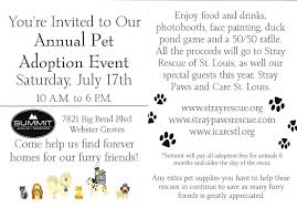 Pet adoption events st louis. Events