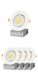 Moreover, its ic rating and air tight certification. Jullison 4 Inch Led Low Profile Recessed Surface Mount Disk Light Round 10w 600 Lumens 3000k Warm White Cri80 Dob Design Dimmable Cetlus Listed 1 Pack White Amazon Com