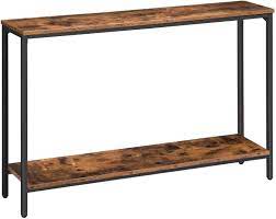 Details about long narrow console entryway sofa table wood finish black metal legs ez assembly. Amazon Com Hoobro Console Table 47 2 Narrow Sofa Table With Shelf Industrial Entryway Table For Living Room Hallway Foyer Corridor Office Wood Look Accent Entrance Table Rustic Brown And Black Bf20xg01 Home