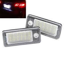 18smd Super Bright Led License Plate Light Fit For Audi A4 S4 B7 8e 8h 05 08 No O B C Error Canbus Licence Frame Lamp Car Lights Car Lights