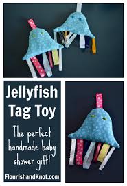 Here are some cute gift labels for presents to either the proud parents after the baby's arrival or for labeling baby shower gifts. Jellyfish Tag Toy Handmade Baby Shower Gift
