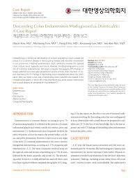 Ovarian cancer and cysts have similar symptoms and signs, for example, pain during intercourse, pelvic pain, and urinary problems. Pdf Descending Colon Endometriosis Misdiagnosed As Diverticulitis A Case Report