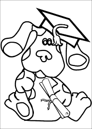 Blue's clues is a children's television series that was shown in the nickelodeon from 1996 to 2006. Blues Graduation Coloring Pages Color Luna