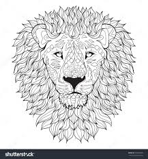 Lions are one of the most popular subjects for coloring. Hand Drawn Lion Head Isolated On Transparent Background Anti Stress Coloring Page Vector Monochrome Lion Coloring Pages Coloring Pages Animal Coloring Pages