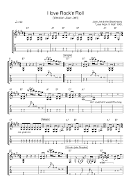 I Love Rock N Roll Deingitarrensheet i love rock n roll deingitarrensheet