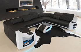 Design sofa ecksofa + usb couch garnitur polster sitz ecke sofas wohnlandschaft. Couch Leder
